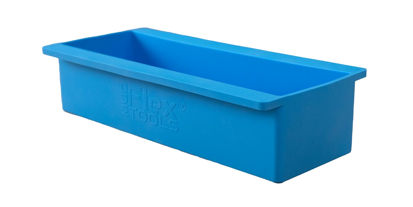 10.5”Ez Clean Flexible Drywall Mud Pan-Soft Silicone-Ez Squeeze Grip-Stretches-Non-Stick-Rust Proof-Durable